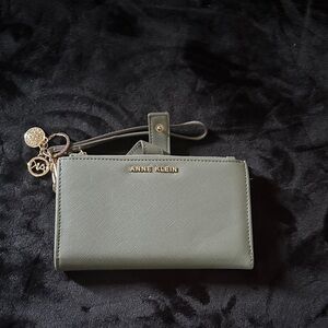 Anne Klein Olive Wristlet with Charm